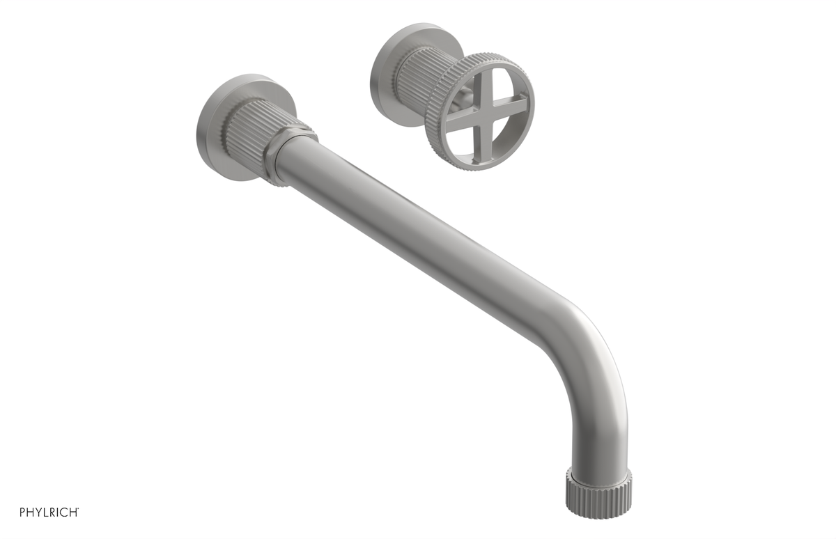 DUSTRIE Single Handle Wall Lavatory Set - 12" Spout - Grooved 370-15-12