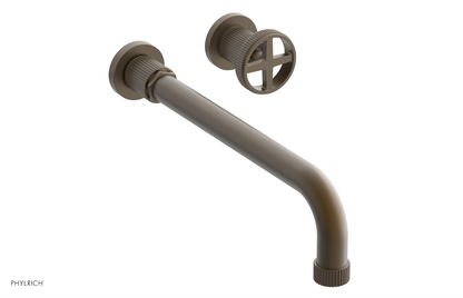 DUSTRIE Single Handle Wall Lavatory Set - 12" Spout - Grooved 370-15-12