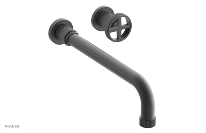 DUSTRIE Single Handle Wall Lavatory Set - 12" Spout - Grooved 370-15-12
