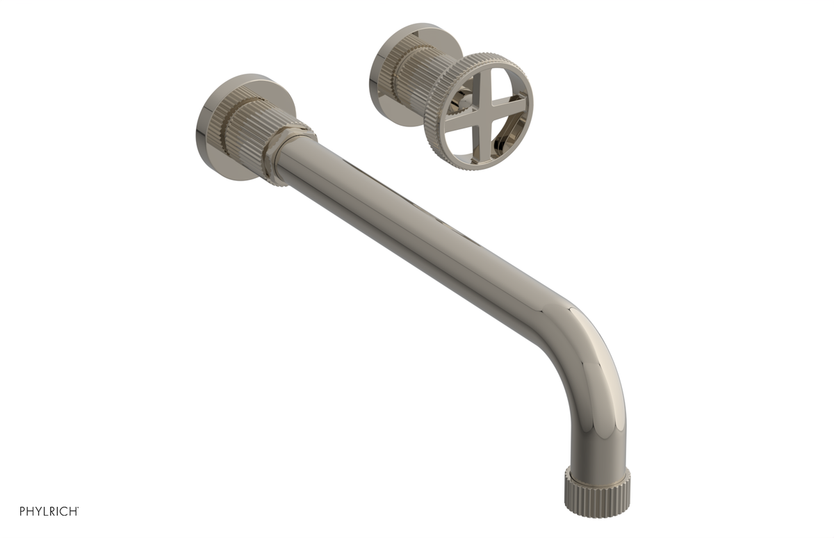 DUSTRIE Single Handle Wall Lavatory Set - 12" Spout - Grooved 370-15-12
