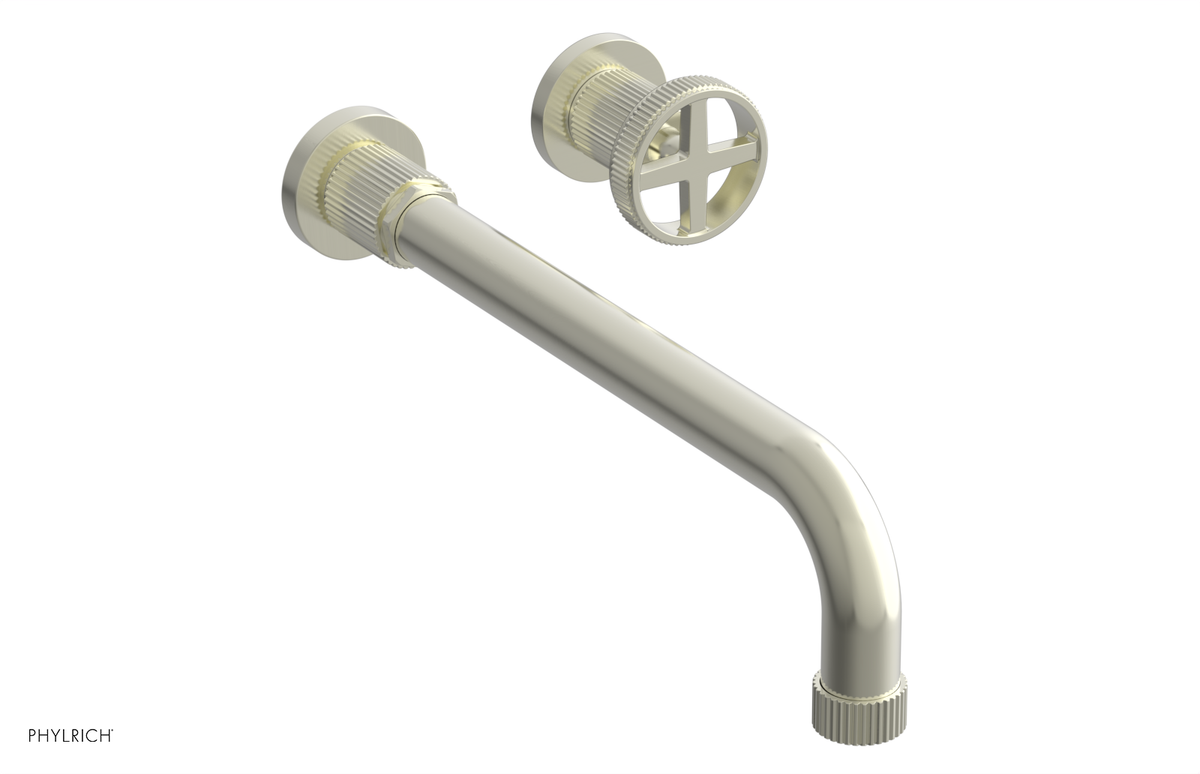 DUSTRIE Single Handle Wall Lavatory Set - 12" Spout - Grooved 370-15-12