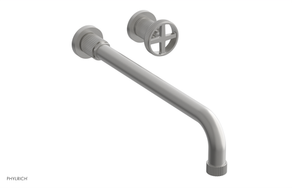 DUSTRIE Single Handle Wall Lavatory Set - 14" Spout - Grooved 370-15-14