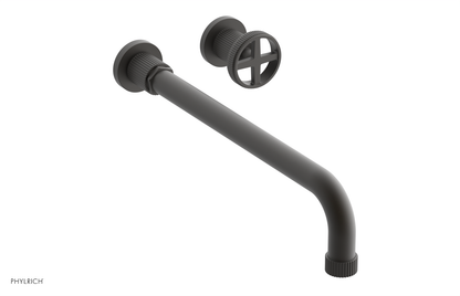 DUSTRIE Single Handle Wall Lavatory Set - 14" Spout - Grooved 370-15-14