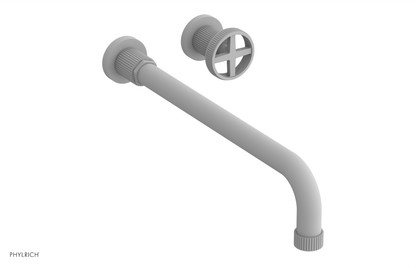DUSTRIE Single Handle Wall Lavatory Set - 14" Spout - Grooved 370-15-14