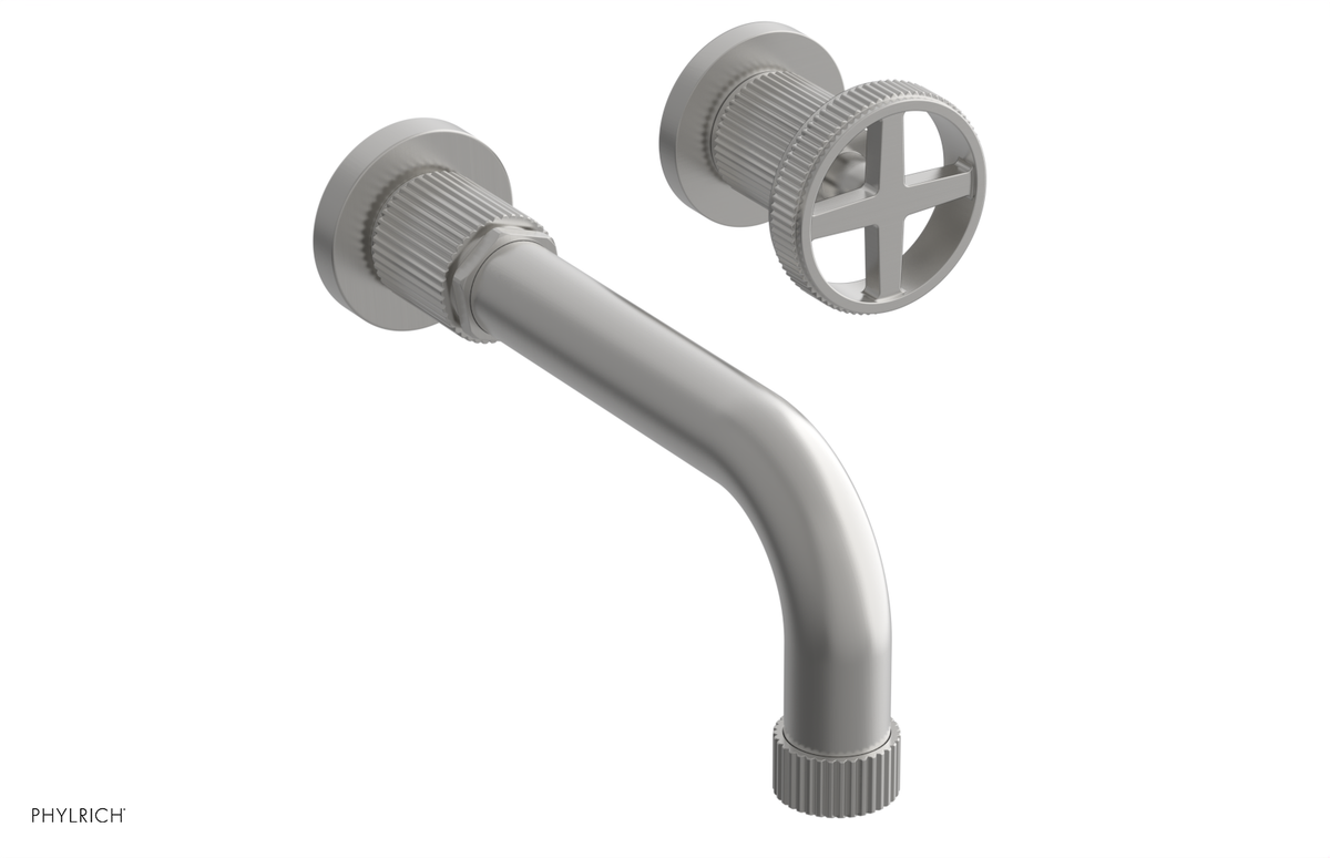 DUSTRIE Single Handle Wall Lavatory Set - 7 5/8" Spout - Grooved 370-15