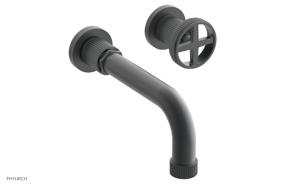 DUSTRIE Single Handle Wall Lavatory Set - 7 5/8" Spout - Grooved 370-15