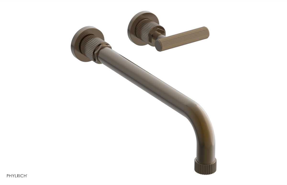 DUSTRIE Single Handle Wall Lavatory Set - 12" Spout - Grooved 370-16-12