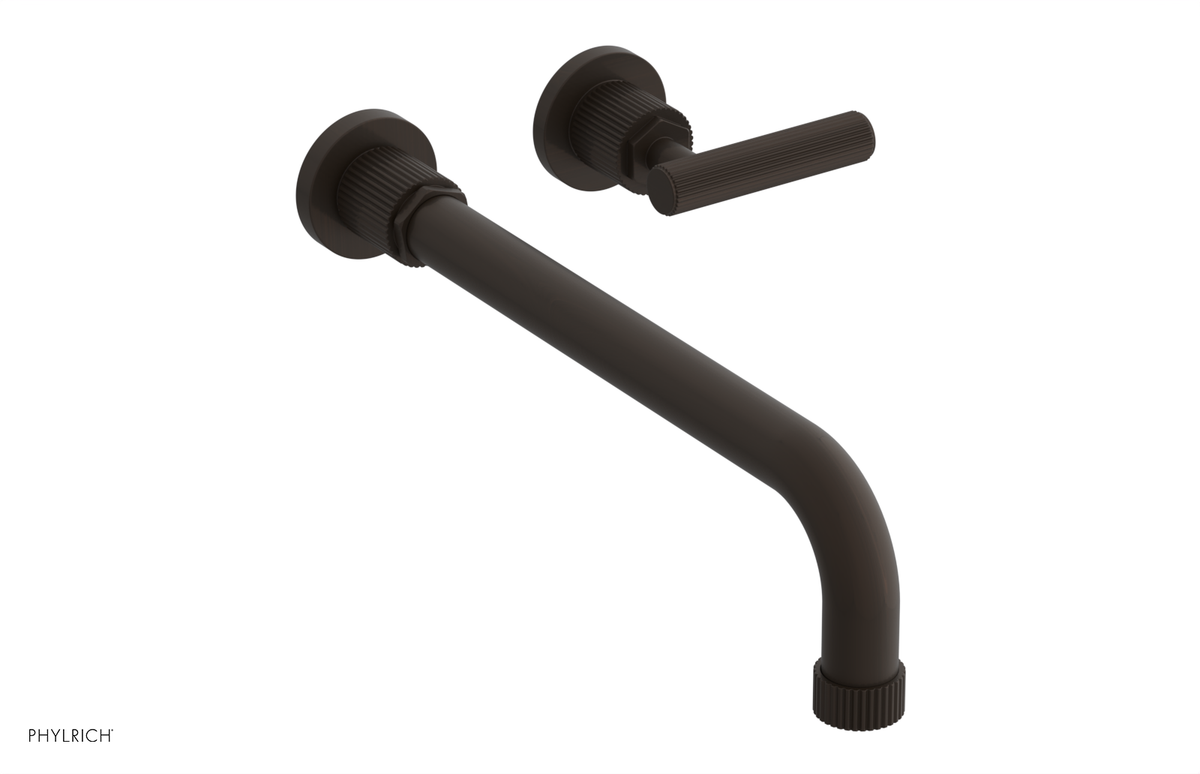 DUSTRIE Single Handle Wall Lavatory Set - 12" Spout - Grooved 370-16-12