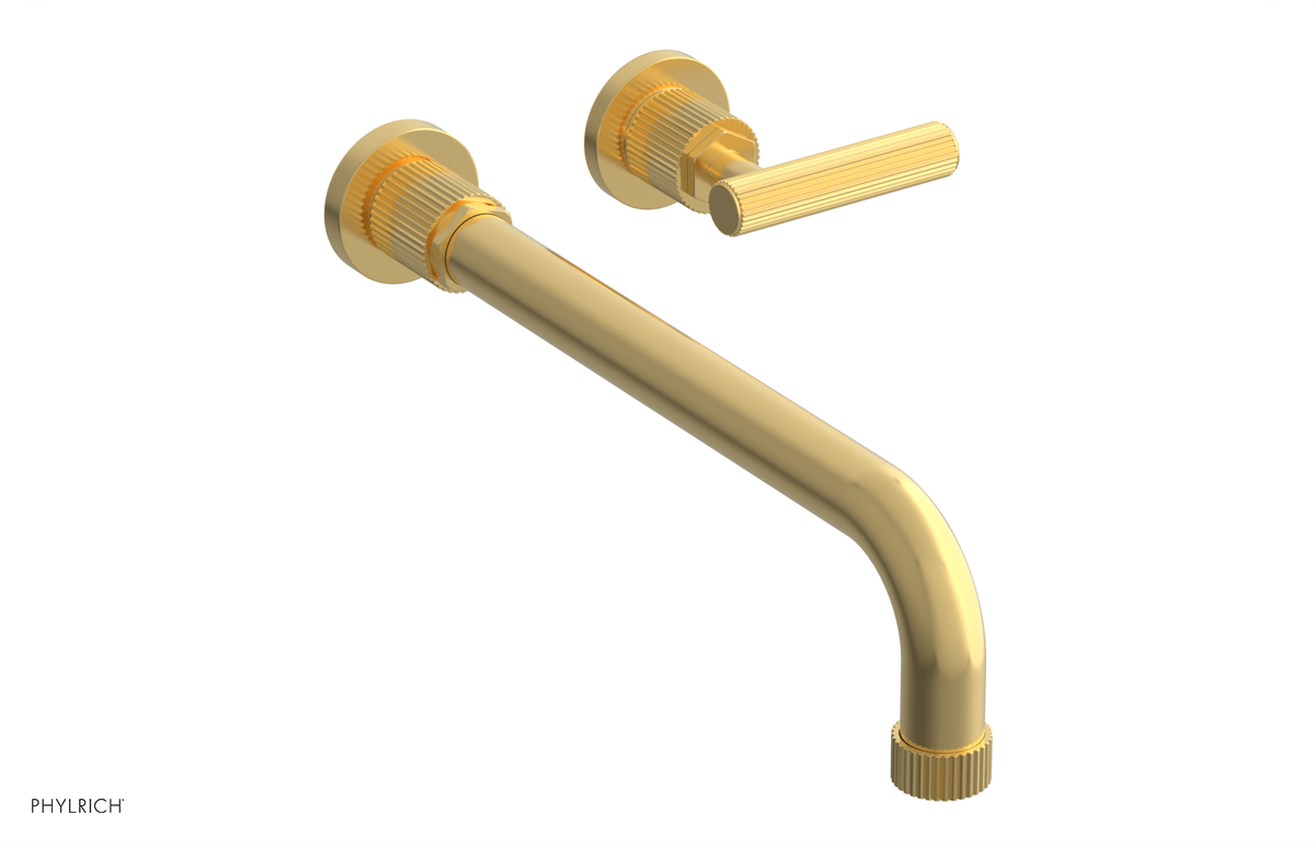 DUSTRIE Single Handle Wall Lavatory Set - 12" Spout - Grooved 370-16-12