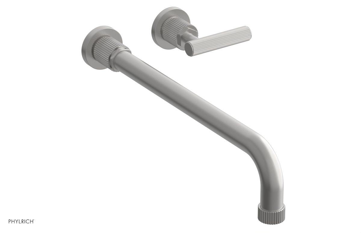 DUSTRIE Single Handle Wall Lavatory Set - 14" Spout - Grooved 370-16-14