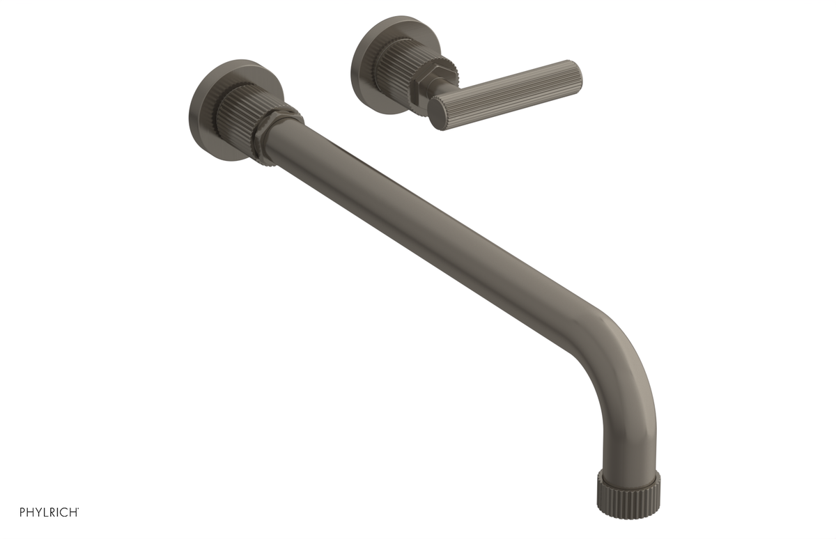 DUSTRIE Single Handle Wall Lavatory Set - 14" Spout - Grooved 370-16-14