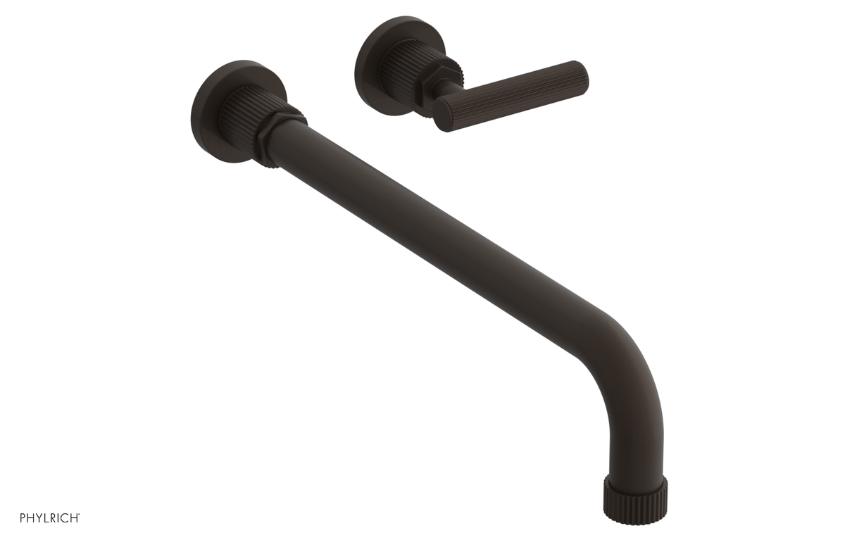 DUSTRIE Single Handle Wall Lavatory Set - 14" Spout - Grooved 370-16-14
