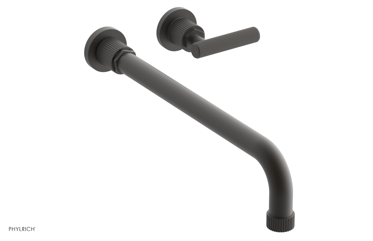 DUSTRIE Single Handle Wall Lavatory Set - 14" Spout - Grooved 370-16-14