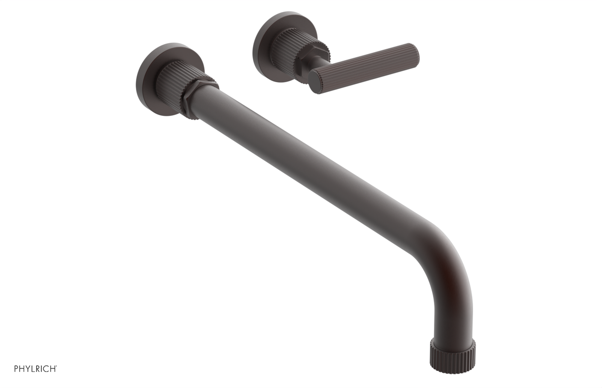 DUSTRIE Single Handle Wall Lavatory Set - 14" Spout - Grooved 370-16-14