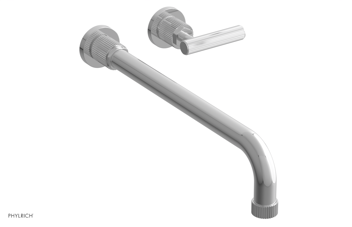 DUSTRIE Single Handle Wall Lavatory Set - 14" Spout - Grooved 370-16-14