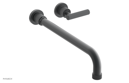 DUSTRIE Single Handle Wall Lavatory Set - 14" Spout - Grooved 370-16-14
