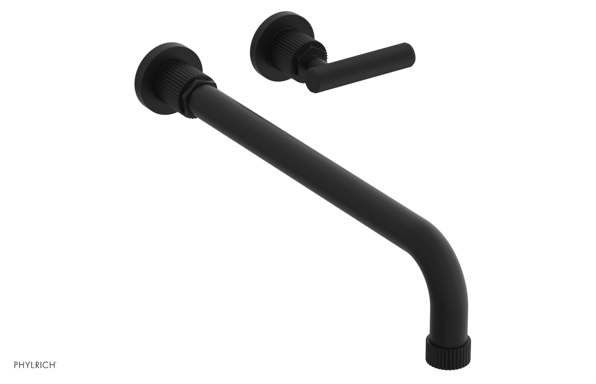 DUSTRIE Single Handle Wall Lavatory Set - 14" Spout - Grooved 370-16-14
