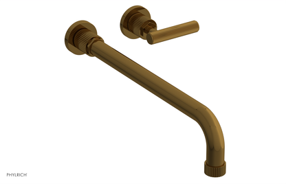 DUSTRIE Single Handle Wall Lavatory Set - 14" Spout - Grooved 370-16-14