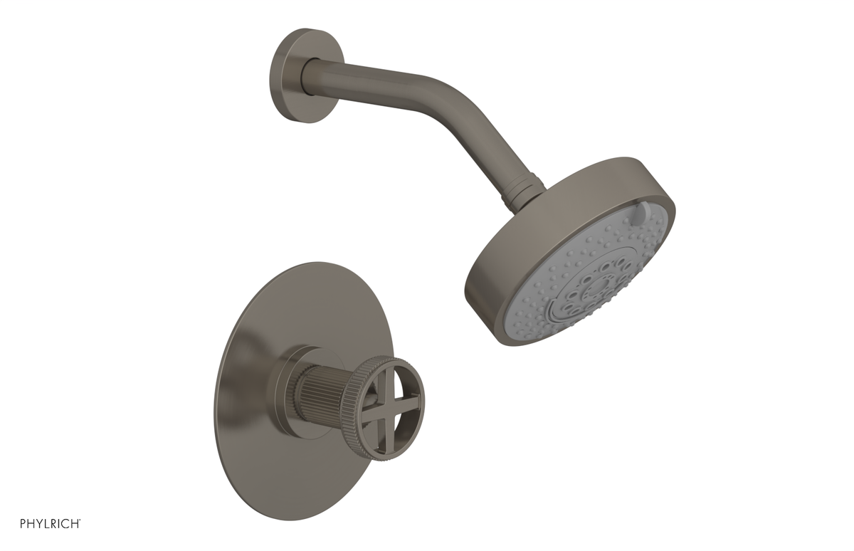 DUSTRIE - Pressure Balance Shower Set - Cross Handle - Grooved 370-21
