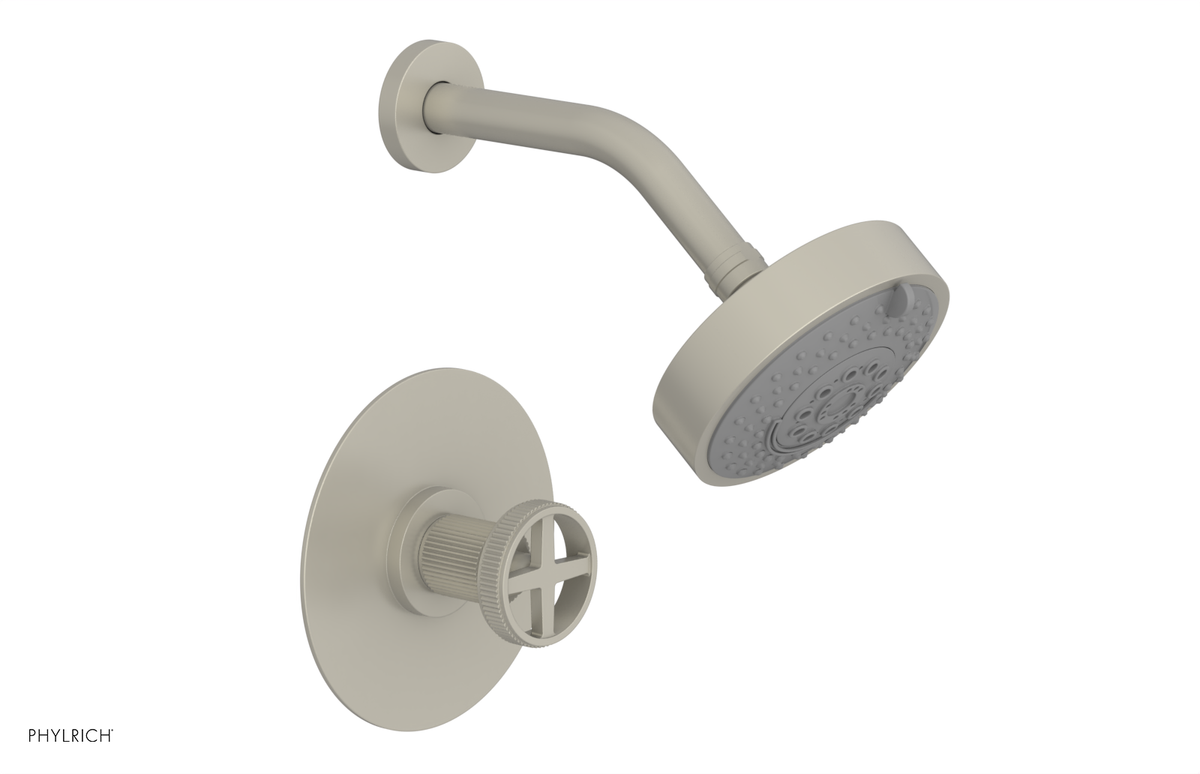 DUSTRIE - Pressure Balance Shower Set - Cross Handle - Grooved 370-21