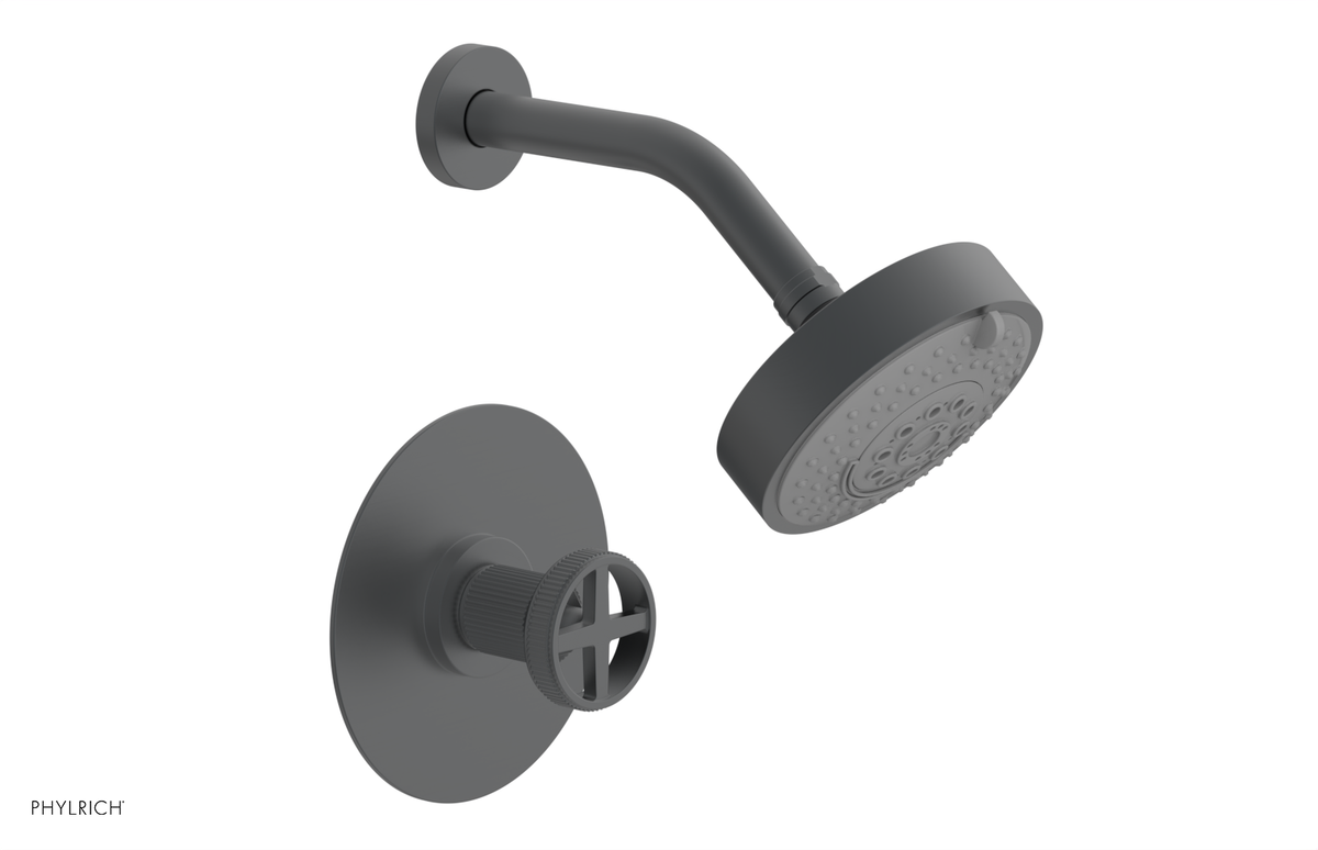 DUSTRIE - Pressure Balance Shower Set - Cross Handle - Grooved 370-21