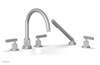 DUSTRIE - Deck Tub Set with Hand Shower - Lever Handles - Grooved 370-49