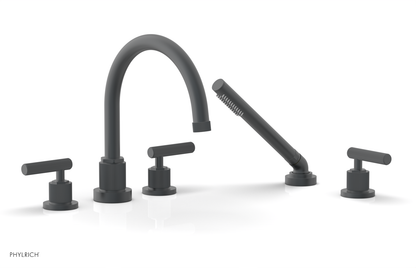 DUSTRIE - Deck Tub Set with Hand Shower - Lever Handles - Grooved 370-49