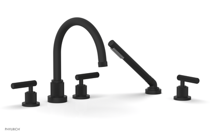 DUSTRIE - Deck Tub Set with Hand Shower - Lever Handles - Grooved 370-49