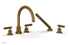 DUSTRIE - Deck Tub Set with Hand Shower - Lever Handles - Grooved 370-49