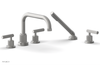 DUSTRIE - Deck Tub Set with Hand Shower - Lever Handles - Grooved 370-51