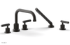 DUSTRIE - Deck Tub Set with Hand Shower - Lever Handles - Grooved 370-51