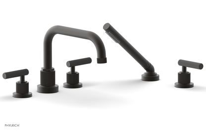 DUSTRIE - Deck Tub Set with Hand Shower - Lever Handles - Grooved 370-51