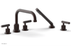 DUSTRIE - Deck Tub Set with Hand Shower - Lever Handles - Grooved 370-51
