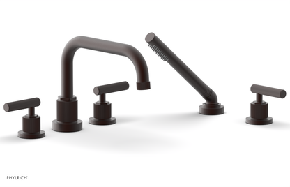 DUSTRIE - Deck Tub Set with Hand Shower - Lever Handles - Grooved 370-51