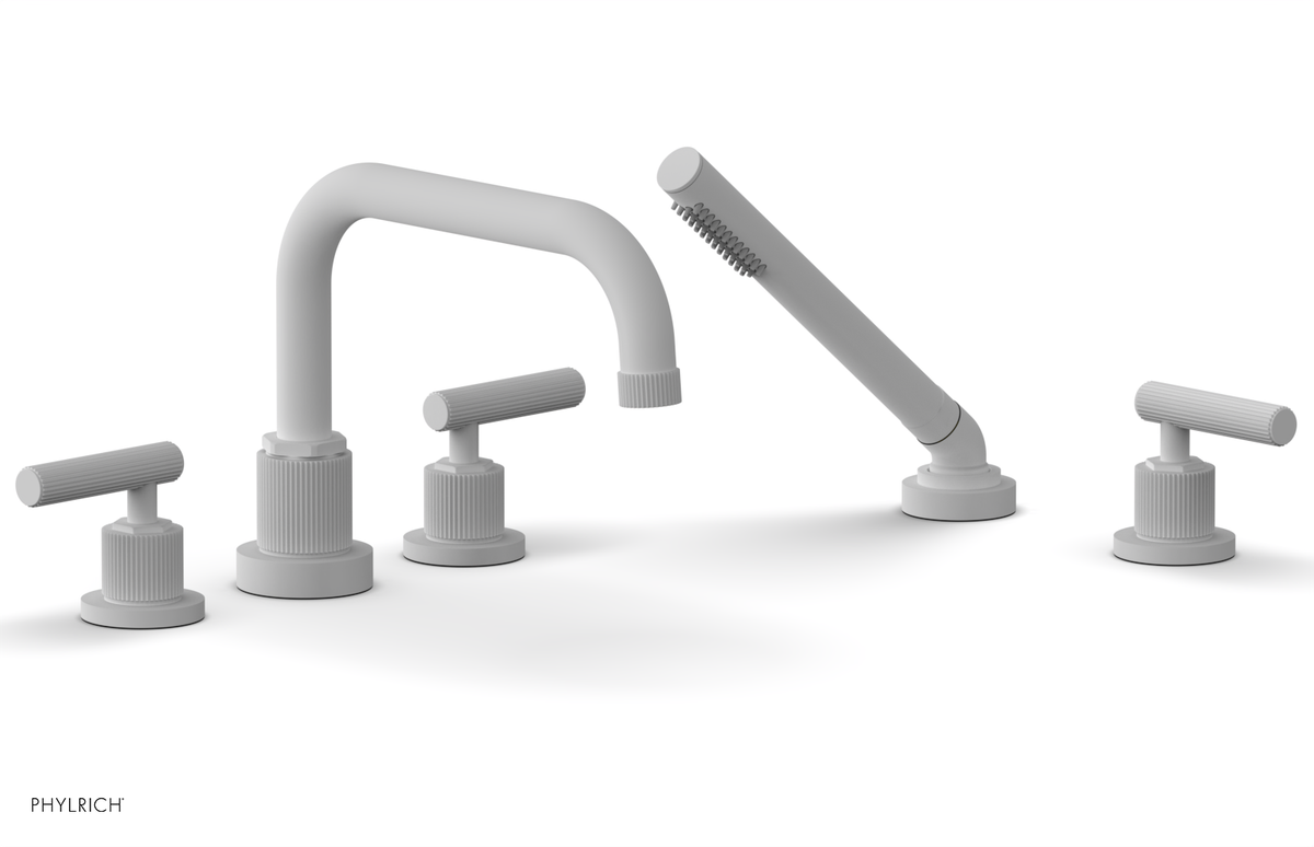DUSTRIE - Deck Tub Set with Hand Shower - Lever Handles - Grooved 370-51