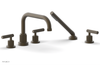 DUSTRIE - Deck Tub Set with Hand Shower - Lever Handles - Grooved 370-51