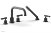 DUSTRIE - Deck Tub Set with Hand Shower - Lever Handles - Grooved 370-51