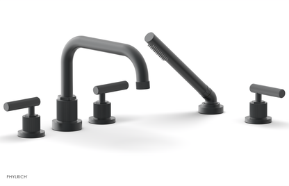 DUSTRIE - Deck Tub Set with Hand Shower - Lever Handles - Grooved 370-51