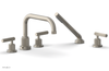 DUSTRIE - Deck Tub Set with Hand Shower - Lever Handles - Grooved 370-51
