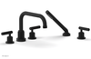 DUSTRIE - Deck Tub Set with Hand Shower - Lever Handles - Grooved 370-51