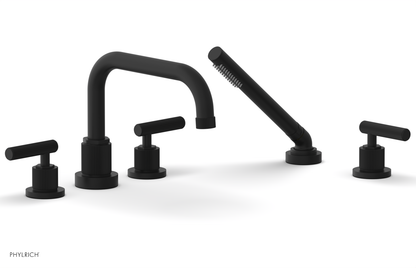 DUSTRIE - Deck Tub Set with Hand Shower - Lever Handles - Grooved 370-51