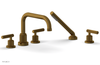 DUSTRIE - Deck Tub Set with Hand Shower - Lever Handles - Grooved 370-51
