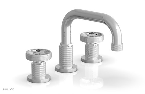 DUSTRIE Widespread Faucet - Cross Handle - Knurled 371-03
