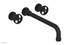 DUSTRIE - Wall Tub Set - 12" Spout - Cross Handles - Knurled 371-56-12