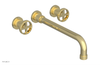 DUSTRIE - Wall Tub Set - 12" Spout - Cross Handles - Knurled 371-56-12