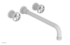 DUSTRIE - Wall Tub Set - 14" Spout - Cross Handles - Knurled 371-56-14