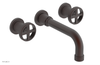 DUSTRIE - Wall Tub Set - 7 5/8" Spout - Cross Handles - Knurled 371-56