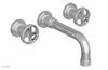 DUSTRIE - Wall Tub Set - 7 5/8" Spout - Cross Handles - Knurled 371-56