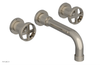 DUSTRIE Wall Lavatory Set - 7 5/8" Spout - Cross Handle - Knurled 371-11