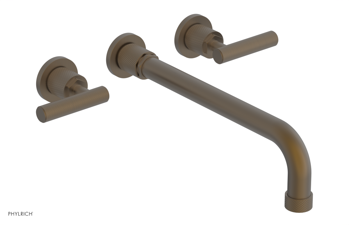 DUSTRIE - Wall Tub Set - 12" Spout - Lever Handles - Knurled 371-57-12